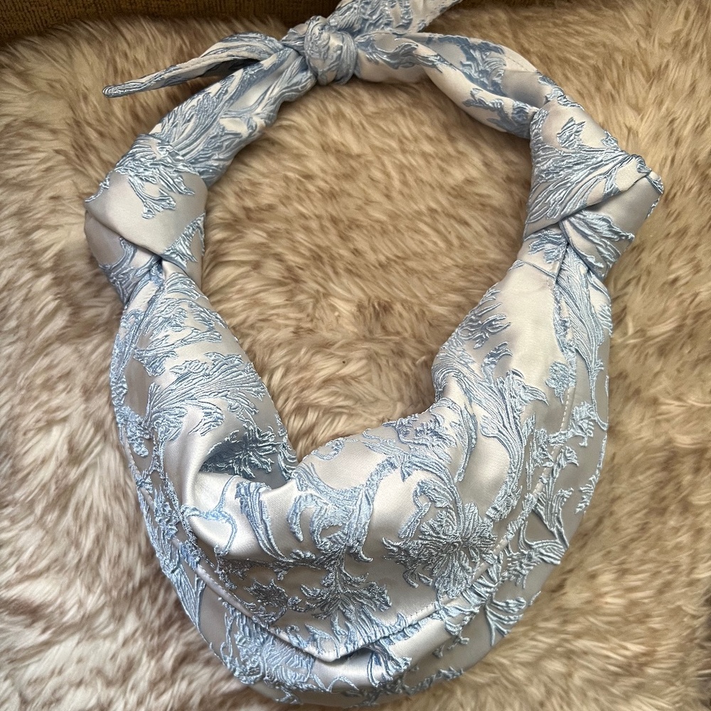 Satin Embroidered Mini Clutch